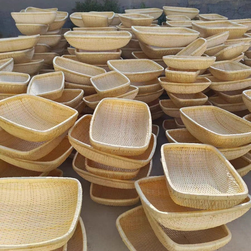 柳编笸箩藤编收纳筐长方形馒头筐家用大号现捞箩筐簸箕柳条饼馍筐