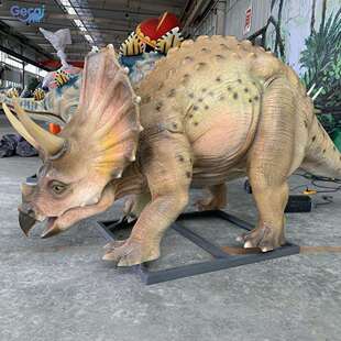 大型仿真恐龙电动模型主题公园自然博物馆科技馆展览三角龙