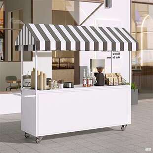 网红夜市摆摊小推车商场超市促销台售货车移动小吃餐车集市摊位车