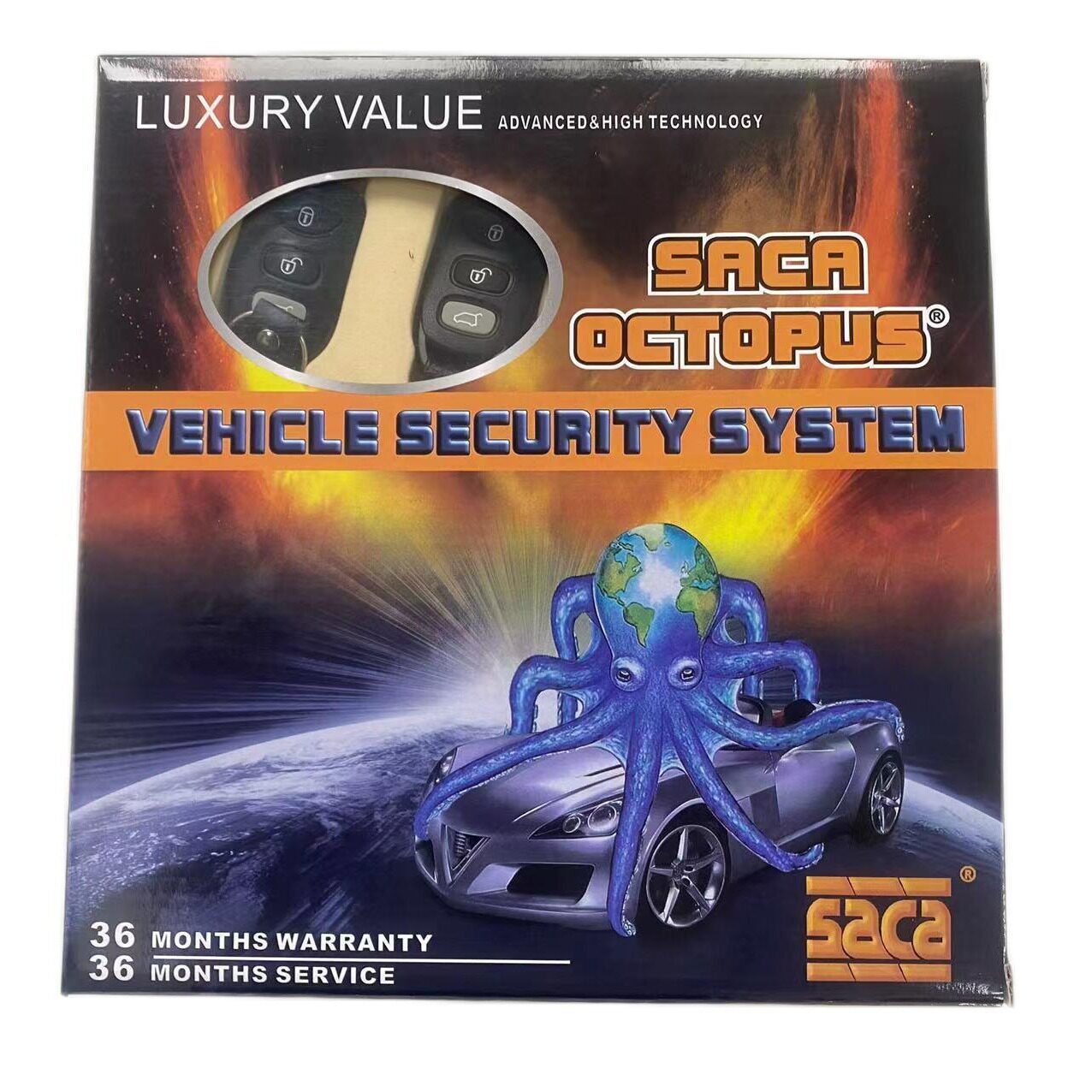 Octopus章鱼12V汽车防盗器car alarm system防盗报警器遥控锁门