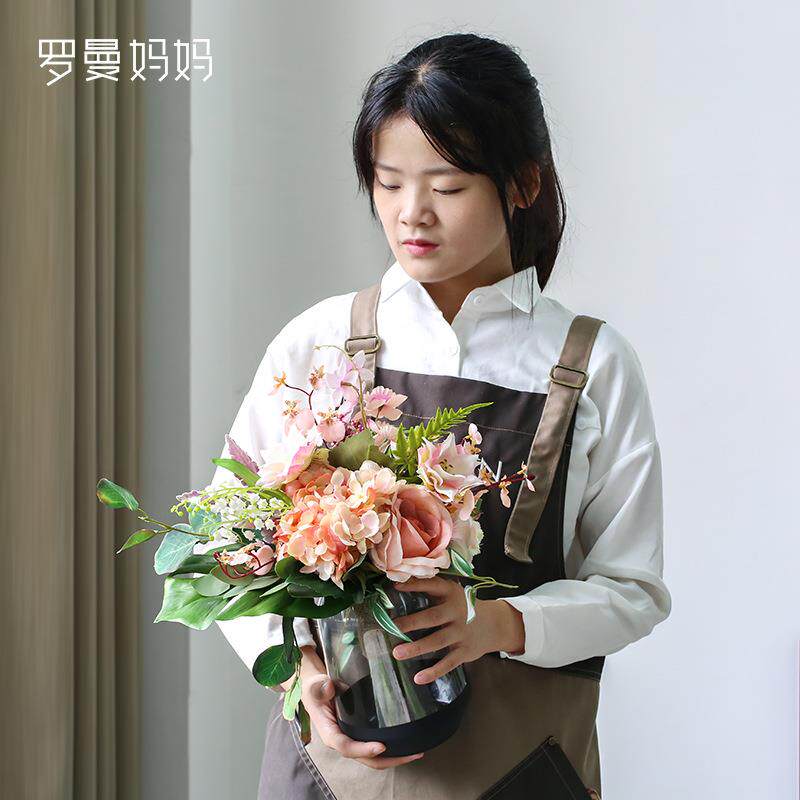 芊蔚室内客厅仿真绣球花艺桌面茶几手工插花摆件家居饰品