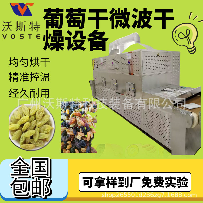 葡萄干微波杀菌设备 源头工厂干果烘干 葡萄干脱水设备