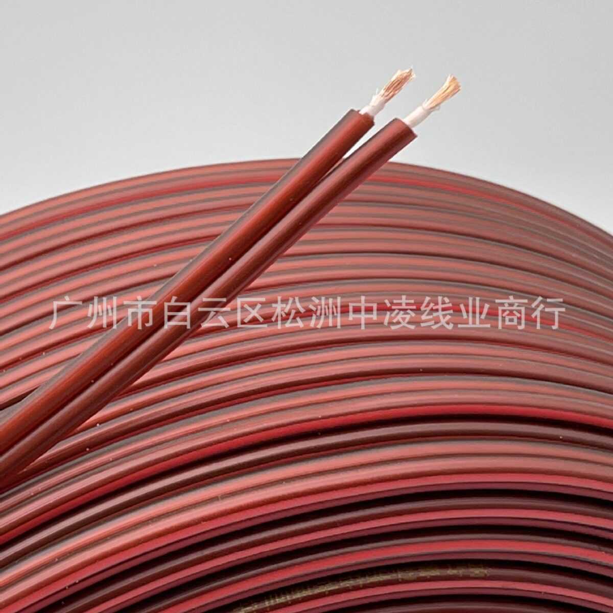 200支哑光棕色边红音响线2X100芯纯铜喇叭线广播线工程线音箱线