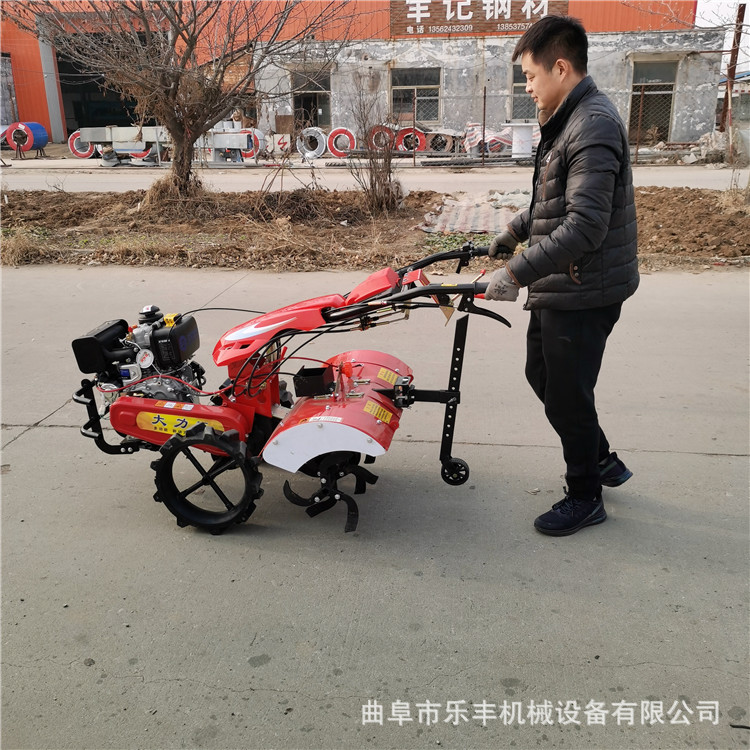 新款微耕机LF-60汽油开沟旋耕机山地小型手扶旋耕机
