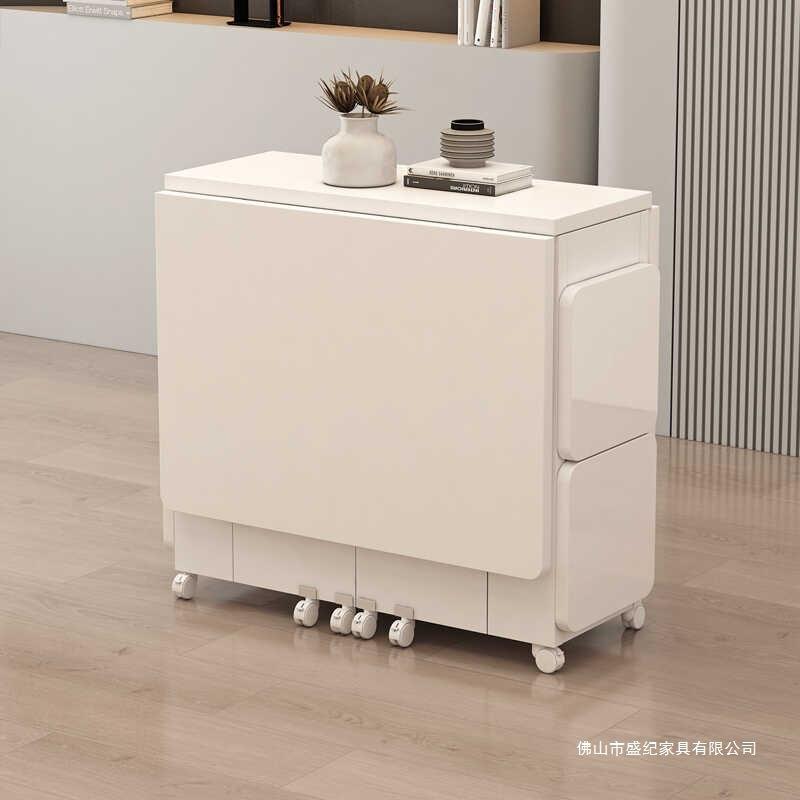 家用折叠餐桌椅组合可移动伸缩长方形圆形小户型多功能吃饭小桌子