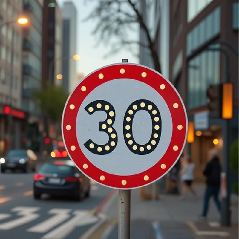 直径600mm太阳能限速标志牌LED限牌标志太阳能发光标志牌