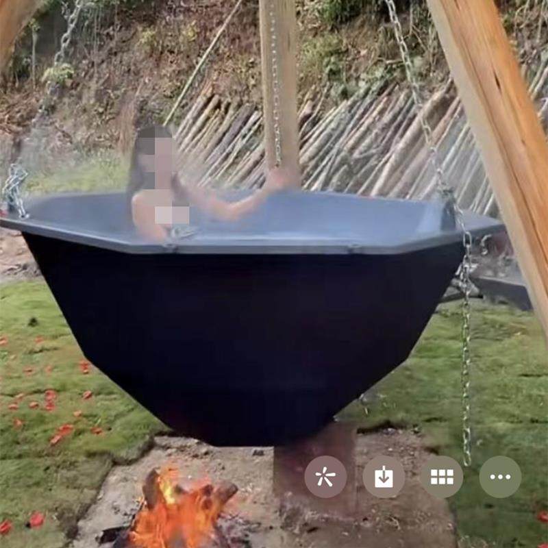 定制定做网红铁锅炖自己烧柴火大锅营地洗澡锅项目特色旅游澡盆,厨房/烹饪用具,炒锅,淘宝优惠券,粉丝福利购,淘宝优惠卷