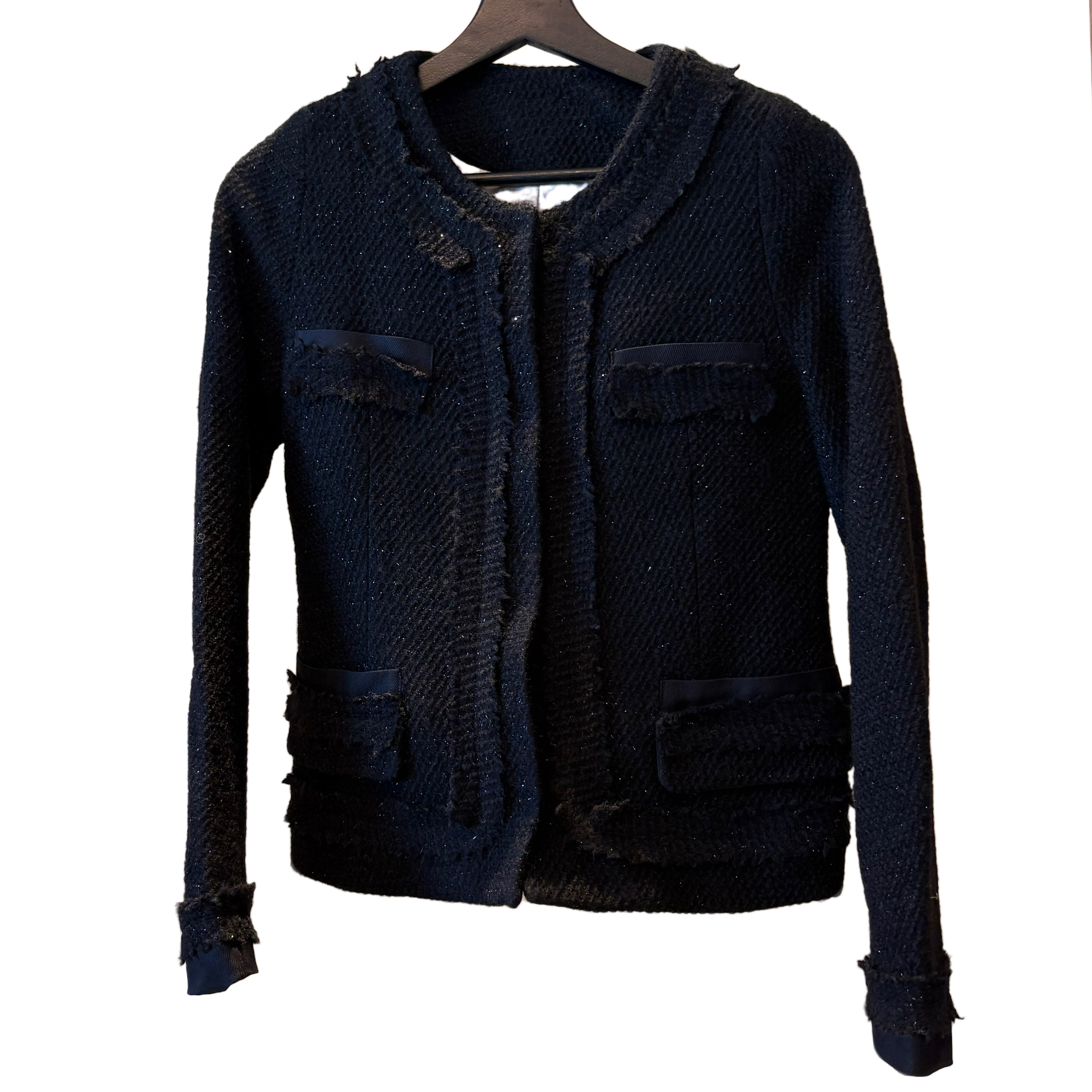 日本设计师黑色羊毛外套中古二奢Vintage古着-383