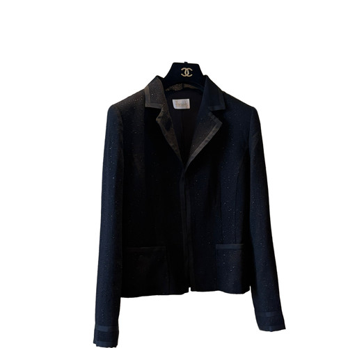 Harrods 羊毛黑色西装外套40码中古二奢Vintage古着99新-1227