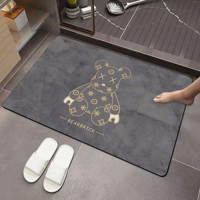 免洗硅藻泥家用门口入户浴室吸水地垫厨房卫生间橡胶防滑大号脚垫