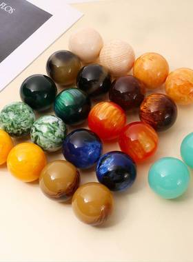 仿金丝海柳手球中老年人男女款健身手球树脂文玩把玩件小礼品50mm