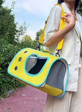 宠物包外出可携式包狗狗猫咪斜挎车载小型犬透气大容量侧开单肩猫