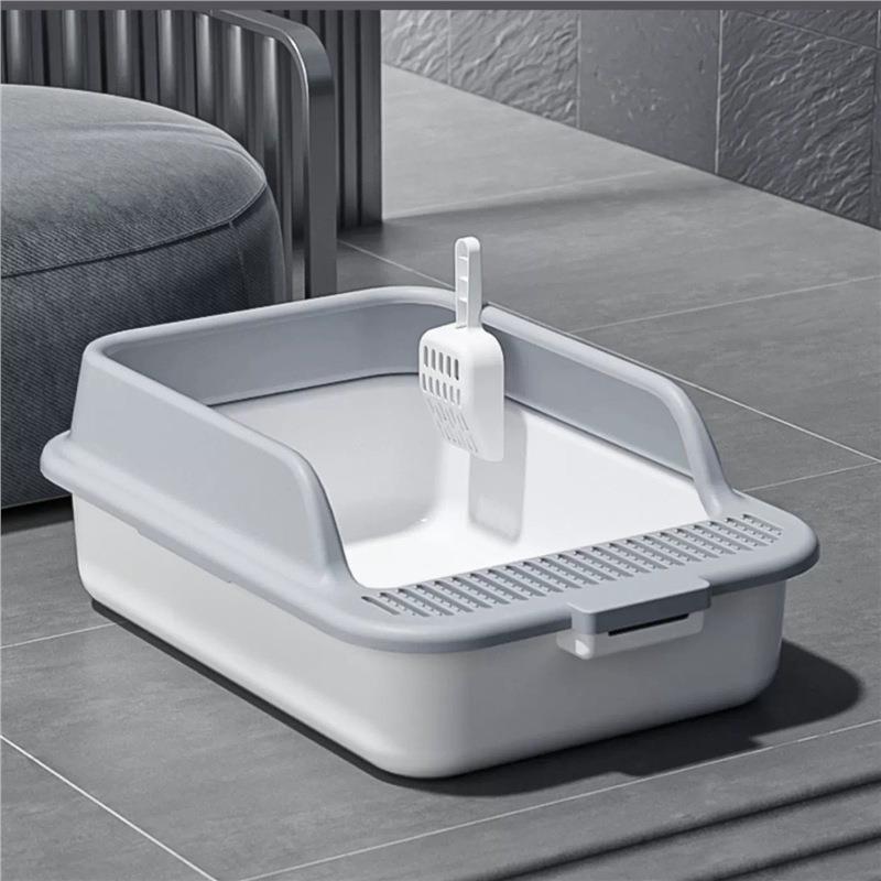 特大号半封闭猫砂盆超高防溅猫砂盆超大号全开放式猫咪用品