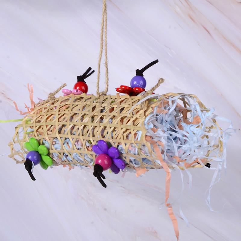 鹦鹉玩具 宠物玩具 鸟拉丝草绳玩具竹编拉 纸质拉丝 鹦鹉啃咬玩具