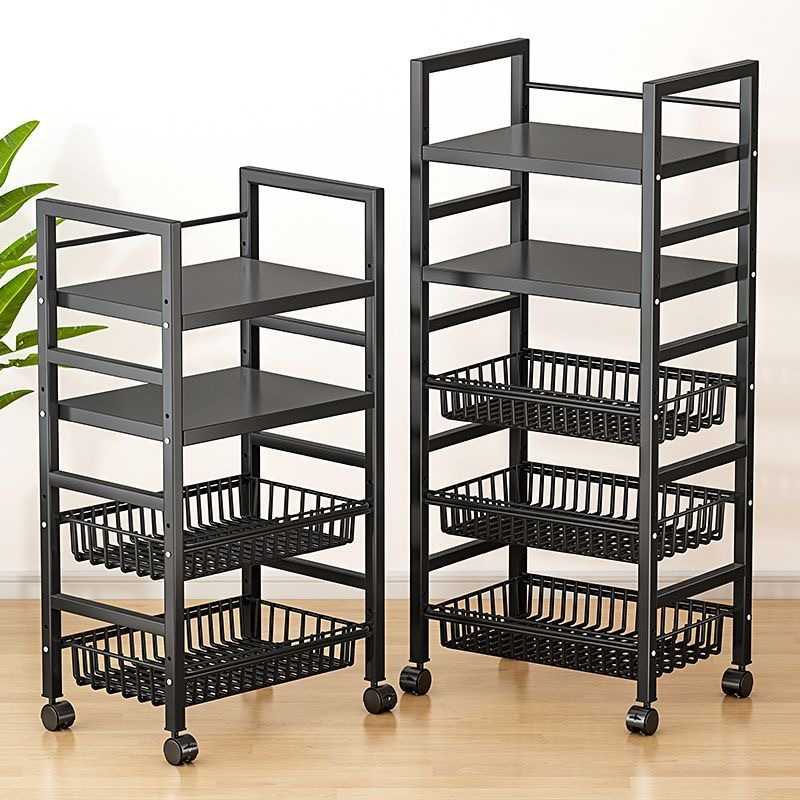 厨房置物架落地多功能微波炉锅具多层烤箱蔬菜水果篮子收纳储物架