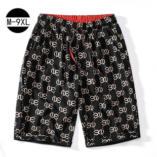 宽松潮流胖子花裤 短裤 子五分裤 休闲中裤 薄 夏季 沙滩裤 加肥加大男士