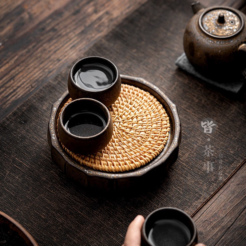 复古壶承干泡盘中式功夫茶具茶道配件养壶垫子茶托小茶台壶托茶盘
