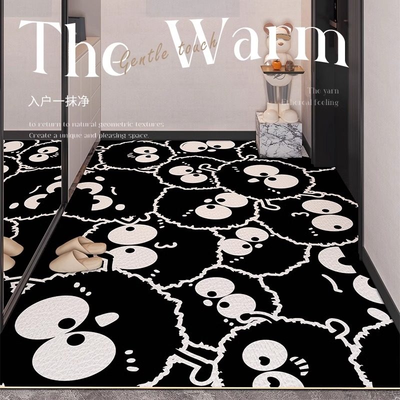 创意入户门地垫个性玄关门垫进门耐脏防滑垫黑色pvc免洗可擦地毯