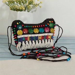 椰壳包零钱包特色民族风椰壳包手工编织斜挎包复复古女包