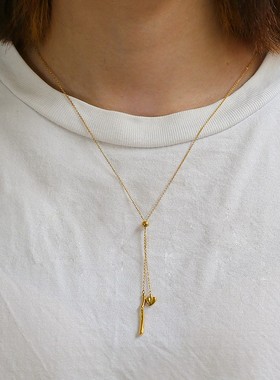 加长款项链女时尚2021年新款个性设计感锁骨链简约百搭配饰可调节