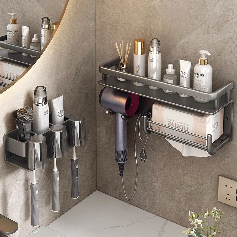 德国吹风机置物架免打孔卫生间壁挂式家用浴室多功能吹风筒收纳架,家庭/个人清洁工具,吹风机置物架,淘宝优惠券,粉丝福利购,淘宝优惠卷