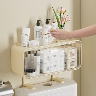 马桶上面的后墙置物架放在后方空隙后背上方高级卫生纸防水支架子