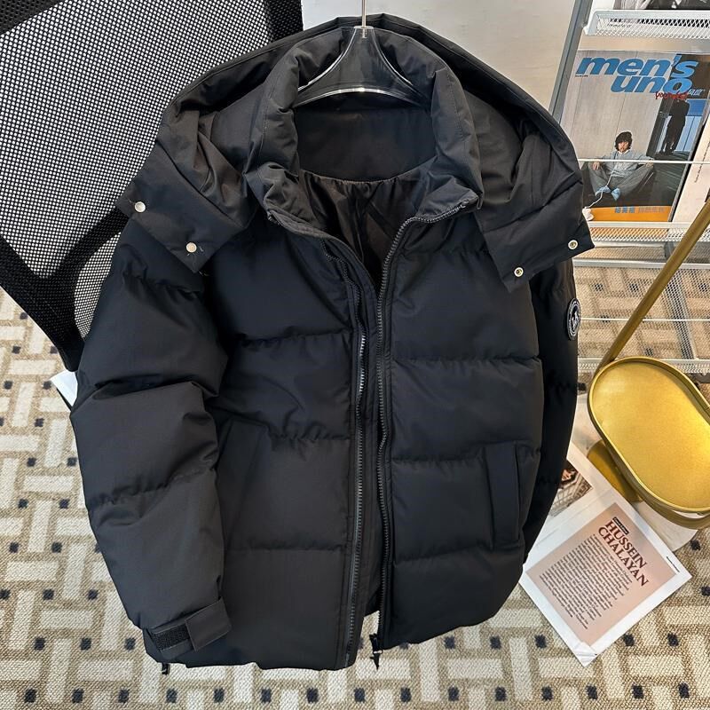 假两件羽绒棉服男款冬季宽松休闲bf加厚保暖棉衣外套潮流连帽棉袄