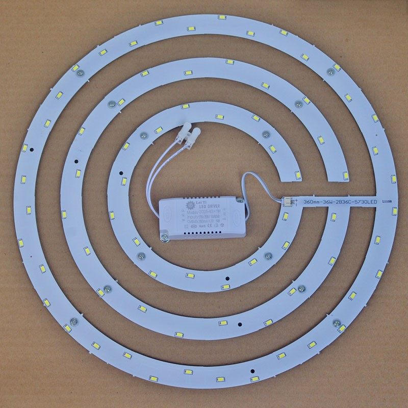 风扇灯替换led吸顶灯灯芯灯板圆形灯条灯带灯盘三色变光遥控卧室