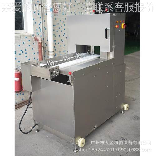 琶腿切块机JYD-25琵5OZU0全自动冷冻猪脚条排骨切块机鸡 多锯锯骨