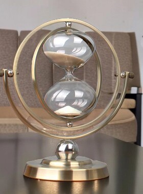 沙漏摆件计时器30分钟办公室书柜桌面客厅酒柜装饰品摆设轻奢高档