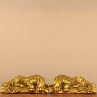 纯铜蚣蝮龙生九子之一避水兽吸水吐水瑞兽酒柜玄关办公室桌面摆件