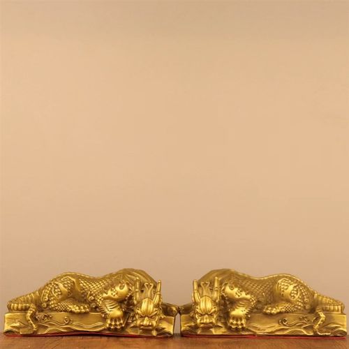 纯铜蚣蝮龙生九子之一避水兽吸水吐水瑞兽酒柜玄关办公室桌面摆件