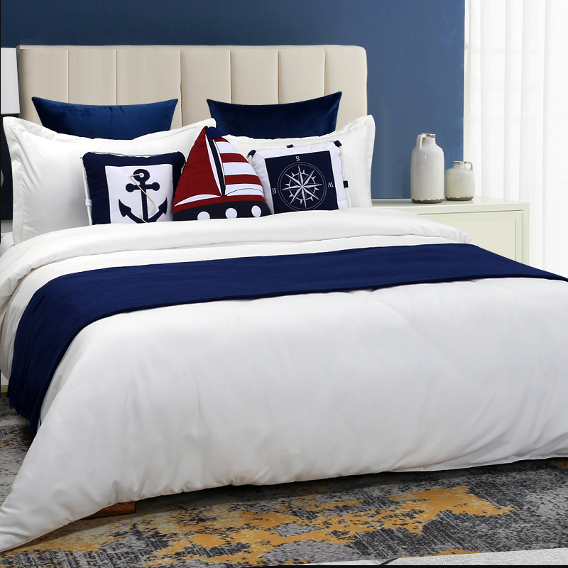 儿童多件套样板间床上用品展厅摆场家居店美式简约男孩Z房床品含