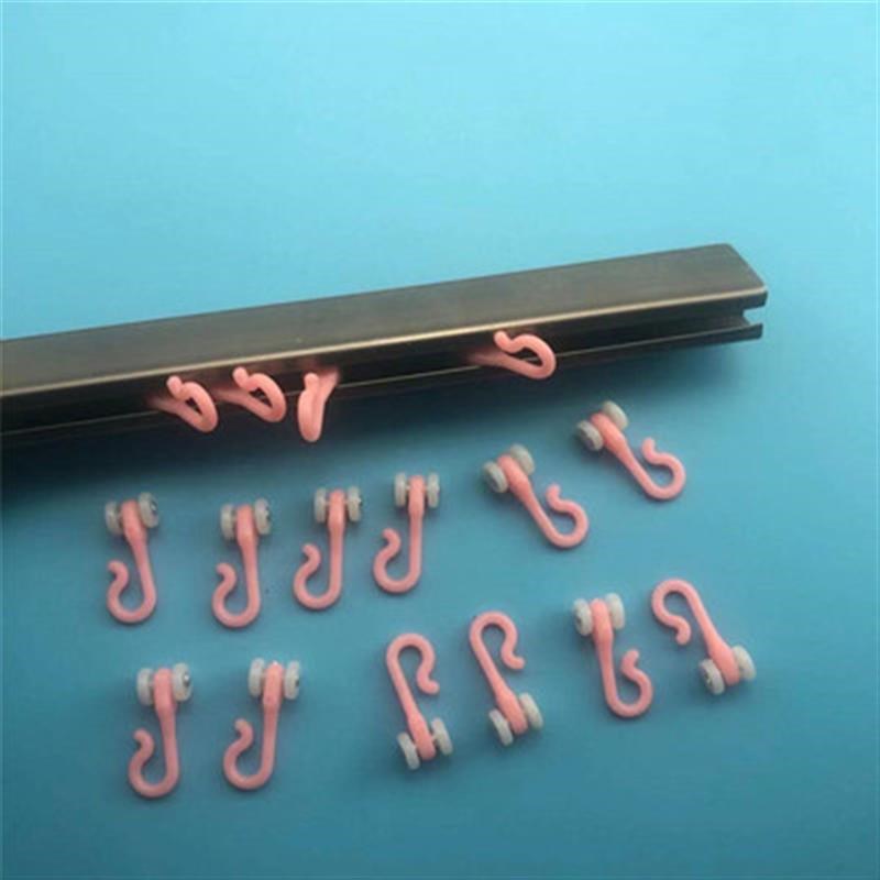 U型导轨蚊帐轨道拉幕支架架子配件帐纱卡扣固定扣防止移位夹子*