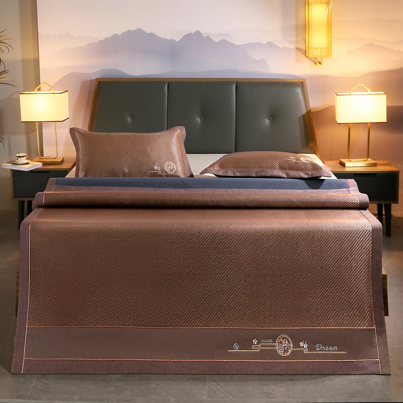 藤席冰丝凉席1.8m床折叠1.5米宽软草席子双人双面正反冬夏两用