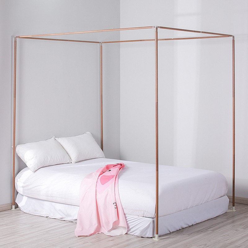 定制单独的宫廷蚊帐支架子不锈钢加y厚 加粗1.2四柱单卖1.5米1.8m