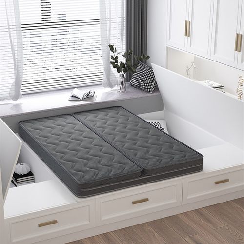 U型折叠偏硬棕榈床垫棕垫1.5米1.2m薄款天然椰棕乳胶榻榻米垫定做