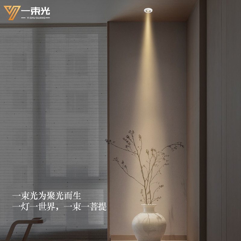一束光聚光射灯超薄玄关电视柜餐边柜开放格摆件高级暗装开孔65mm,家装灯饰光源,嵌入式射灯,淘宝优惠券,粉丝福利购,淘宝优惠卷