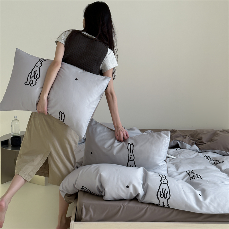 秋冬儿童卡通风100支轻磨毛四件套纯棉轻磨绒韩式男孩床上用品