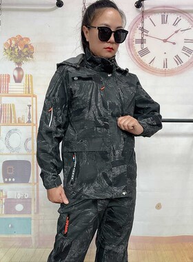 迷彩工作服套装男装女装纯棉春秋季弹力外军户外工装耐磨劳保服