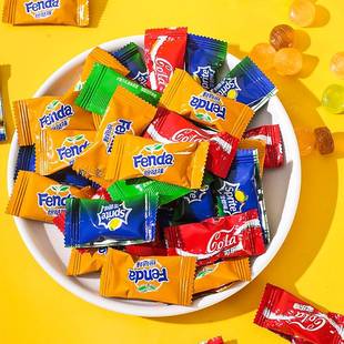 可乐味糖雪碧味汽水味硬糖冰红茶混装休闲零食年货喜糖散装