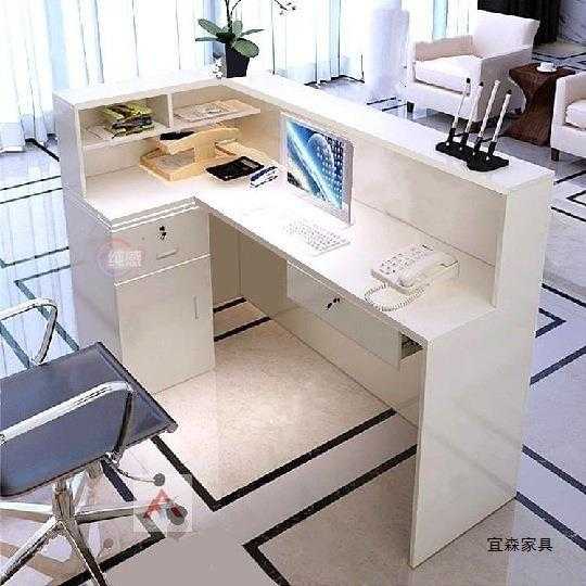 现代转角收银台柜吧台简约服装店酒店迎宾台接待台公司办公前台桌