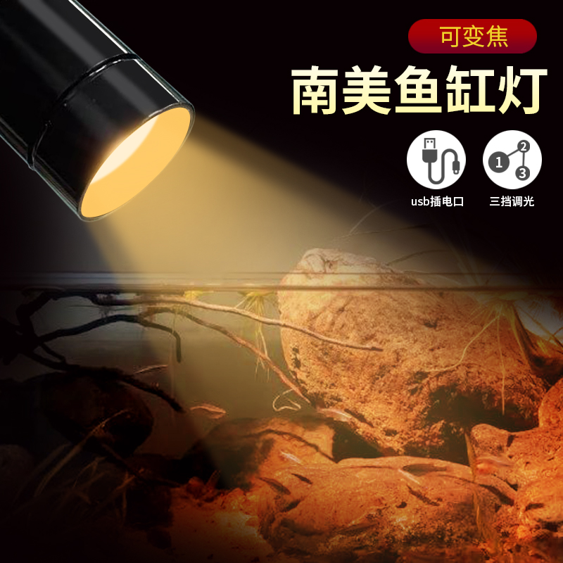 变焦南美射灯关上灯雷龙照明水草