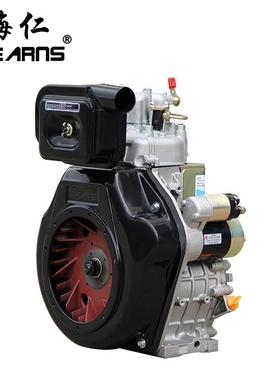 厂家直销186FAE电启动单缸风冷柴油机10马力锥度轴配静音机组