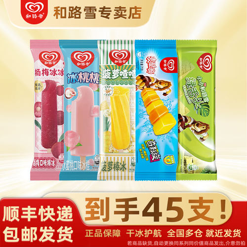 45支和路雪冰淇淋冰棒多口味组合