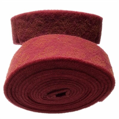 7447c工业百洁布 7447红色拉丝布(7.5米*80mm宽)卷状菜瓜布