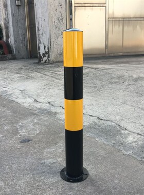 粤盾交通安全固定钢管警示柱道口警示隔离桩黄黑红白反光防撞设施
