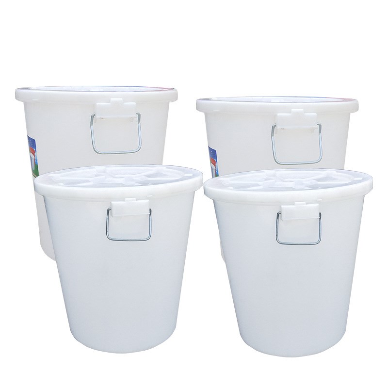 耐摔塑胶大白桶塑料圆桶100升大口垃圾桶加厚外盖水桶日用化工桶