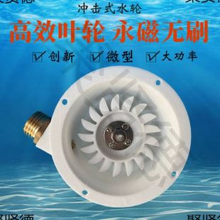 微型野外 永磁无刷 水力发电机 涡轮水利发电机家用小型便携冲击式