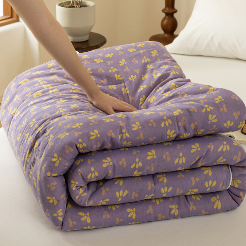 A类全棉双层纱被子被芯冬季y春秋被单人棉被冬被冬天加厚保暖,床上用品,化纤被,淘宝优惠券,粉丝福利购,淘宝优惠卷